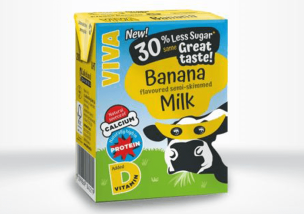 Viva Banana Flavoured Milk Cartons