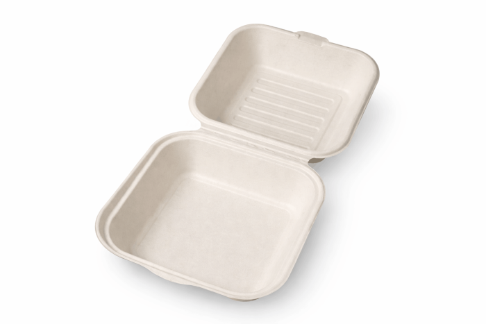 Bagasse Burger Boxes (6x6") main product photo