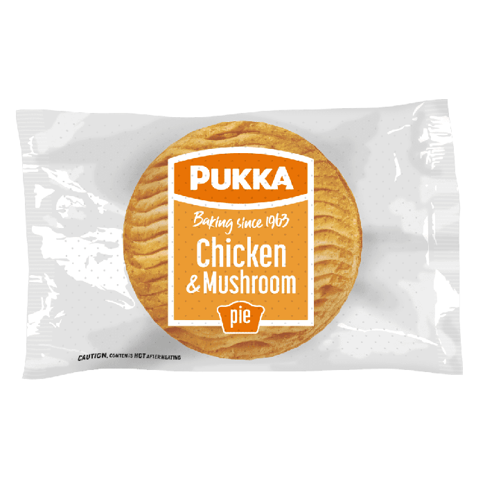 Wrapped Large Chicken & Mushroom Pukka Pies main product photo